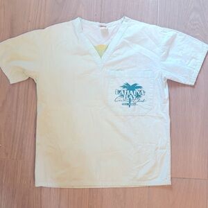 Vintage Lahaina Bay Canoe Club Hawaiian V Neck Shirt